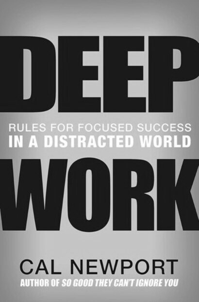 Capa de Deep Work, de Cal Newport.